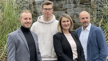 (v.l.n.r.) Lukas Hillen, Vincent Staus, Dana Sommer, Ingo Arndt